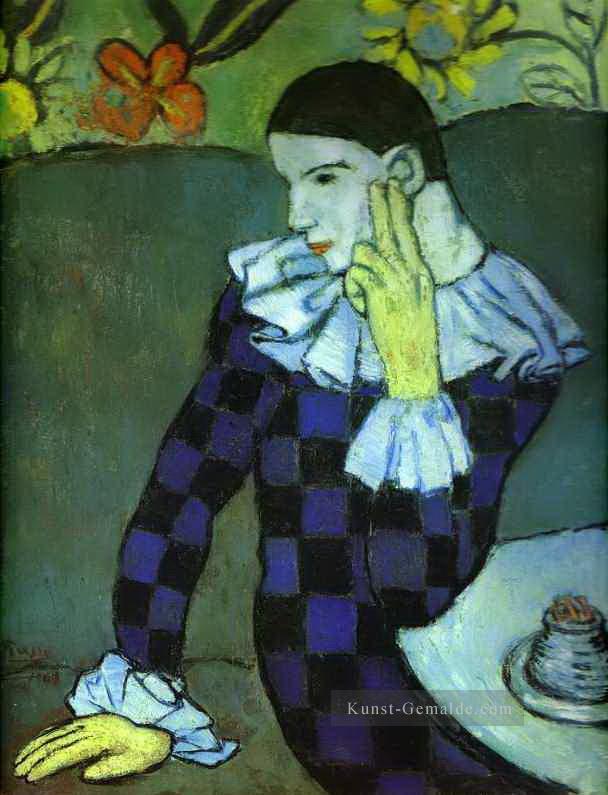 Schiefe Harlekin 1901 Kubismus Pablo Picasso Ölgemälde